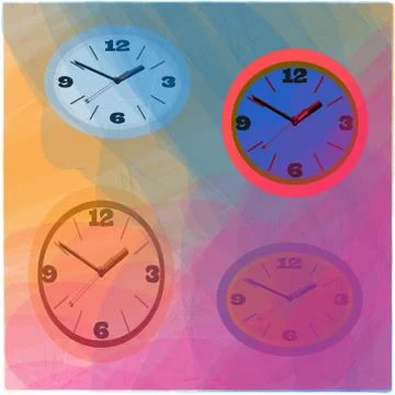 Clock set. Stock Illustration