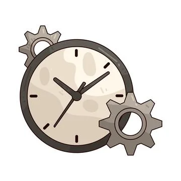 Clock setting illustration Stock Illustration