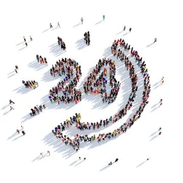 Clock shape icon 3D rendering Illustrazione stock