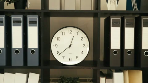 Clock on the shelf timelapse Stock Footage 264310560