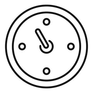 Clock showing eight o'clock, time management concept Stock Illustration
