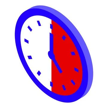 Clock showing time passing isometric icon vector illustration イラスト素材