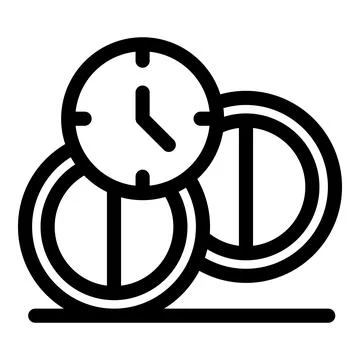 Clock showing time to take medicine pills Stock Illustration