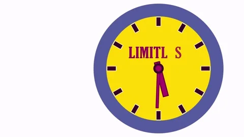 A clock shows the word limitless. Then, the final image shows the same clock Video stock 319524796