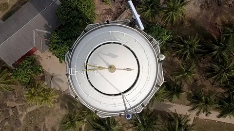 A clock on the side of the road Stock Footage 128642231