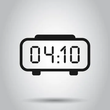 Clock sign icon in flat style. Time management vector illustration on isolate Stock Illustration
