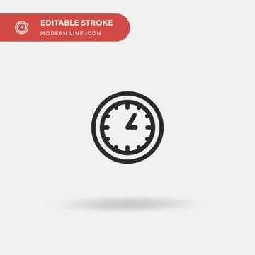 Clock Simple vector icon. Illustration symbol design template for web mobile  Illustrazione stock