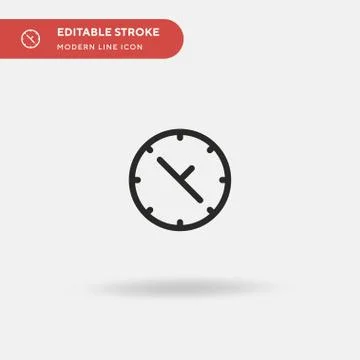 Clock Simple vector icon. Illustration symbol design template for web mobile  Stock Illustration