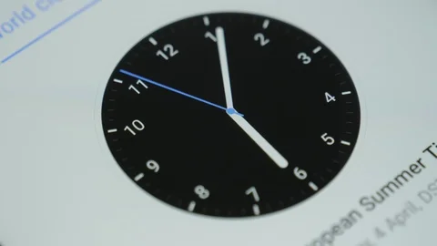 Clock on the smartphone Stock Footage 88214603