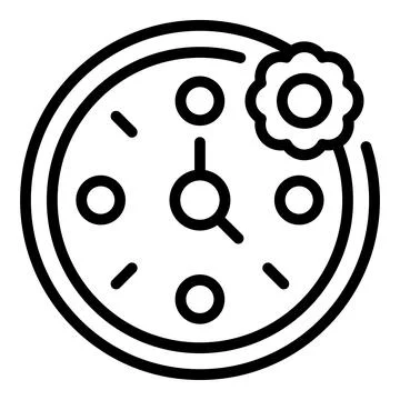 Clock spa icon outline vector. Exercise health 스톡 일러스트