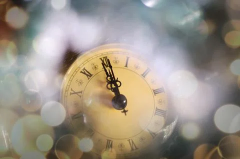 Clock sparkles Stock Photos