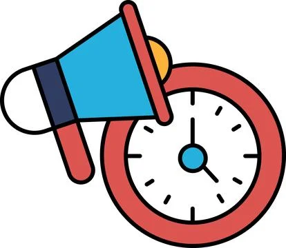 A clock with a speaker on top of it Stock Illustration