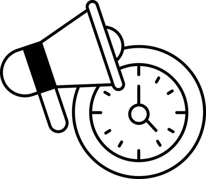A clock with a speaker on top of it Stock Illustration