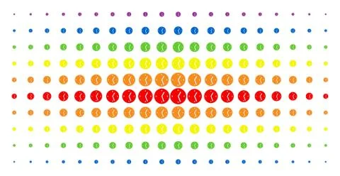 Clock Spectral Halftone Pattern Stock Illustration