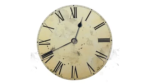 Clock speeds up arrows on white background Video stock 80005578