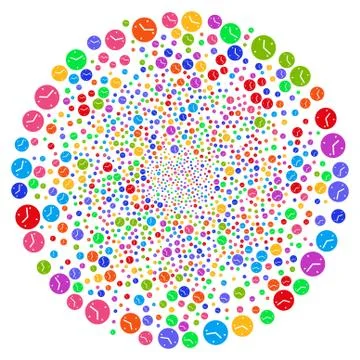 Clock Spiral Explosion Stock Illustration