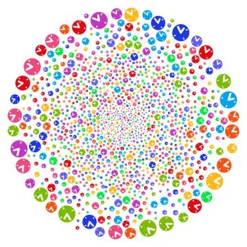 Clock Spiral Explosion Stock Illustration