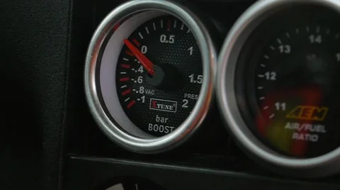 Clock in sport car Stock Footage 42950139