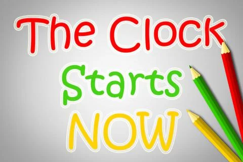The clock starts now concept イラスト素材