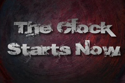 The clock starts now concept 스톡 일러스트