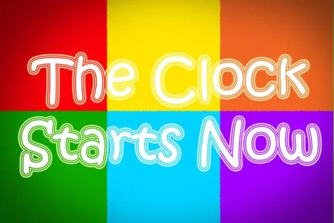 The clock starts now concept イラスト素材