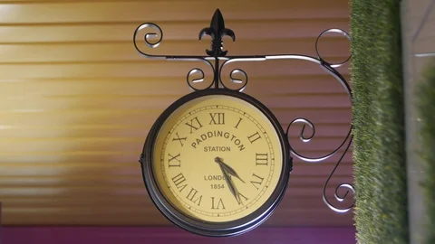 Clock at the station Stock Footage 87970577