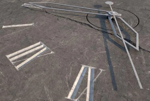 Clock On Stone Stock Illustration