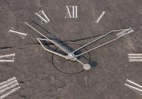 Clock On Stone Stock Illustration