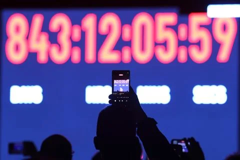 Clock Stopping Ceremony at Hostage Square in Tel Aviv, Israel - 27 Jan 2026 Stock Photos