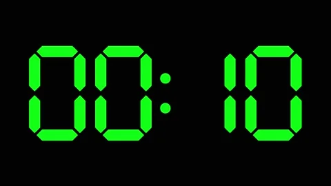 Clock stopwatch counting forward from 0 to 10 seconds 動画素材 165200853