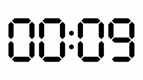 Clock stopwatch counting forward, digital electronic display Stock Footage 161890681