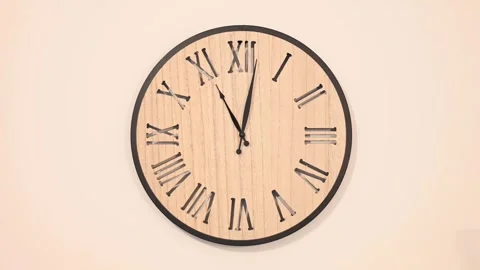 Clock strikes midnight on new years eve Stock Footage 294206579