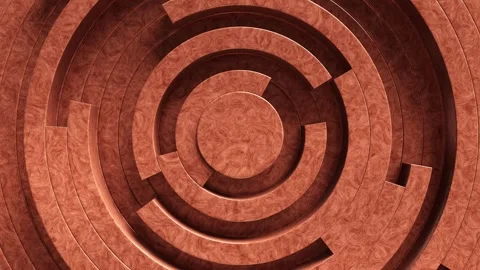 Clock-style moving textured polished wood radial pattern in UHD Stock-Footage 266243065