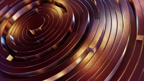 Clock-style radial metallic moving pattern looping 3D animation Stock Footage 151282892