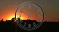 Clock With Sunset Time Lapse HD Footage