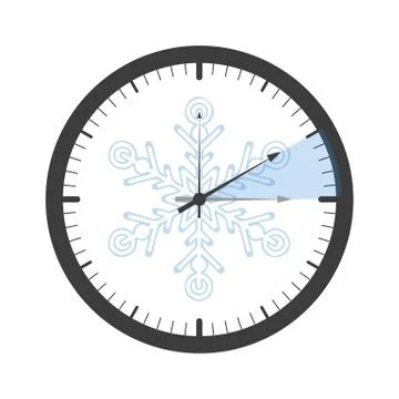 Clock switch to winter time 스톡 일러스트