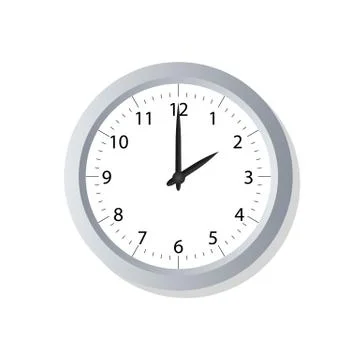 Clock symbol icon on white Stock Illustration