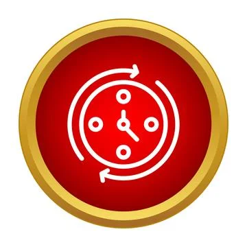 Clock symbol indicating time rotation or everyday schedule イラスト素材