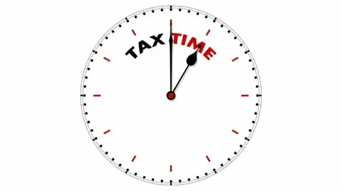Clock: Tax Time Stock Footage 10559109