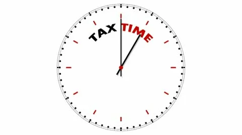 Clock: Tax Time Stock Footage 10559111