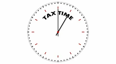 Clock: Tax Time Stock Footage 10559117