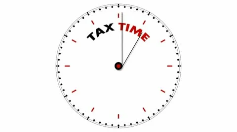 Clock: Tax Time Stock Footage 10559161