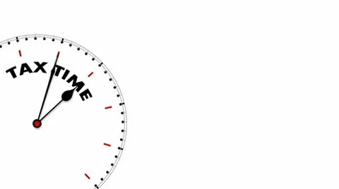 Clock: Tax Time Stock Footage 10559301