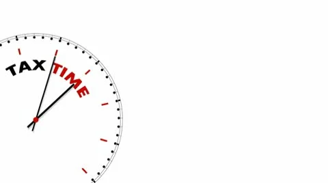 Clock: Tax Time Stock Footage 10559307