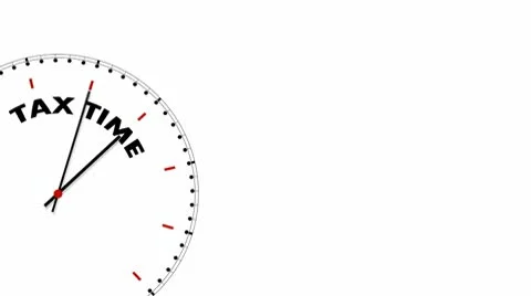 Clock: Tax Time Stock Footage 10559310