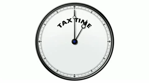 Clock: Tax Time Stock Footage 21979538