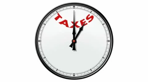 Clock: Taxes Stock Footage 10566247