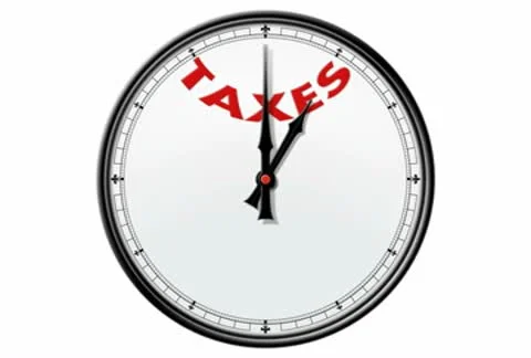 Clock: Taxes Stock Footage 10568454