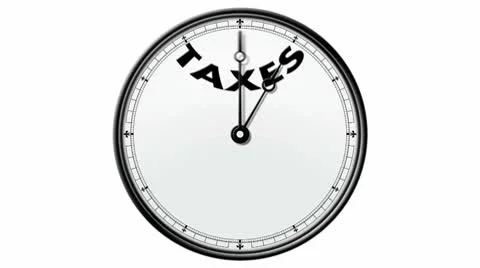 Clock: Taxes Stock Footage 10568998