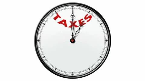 Clock: Taxes Stock Footage 10571903